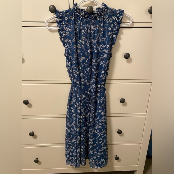 Banana Republic Blue Floral Dress Size 0 - Picture 3 of 8